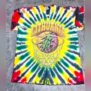 Vtg greatful dead lithuania basketball tee size Large